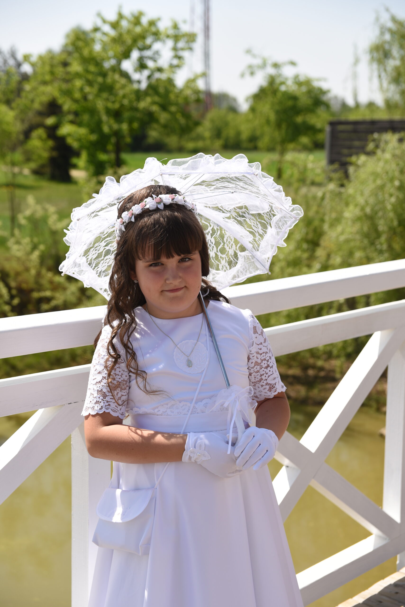 Elegancka indywidualna fotografia komunijna